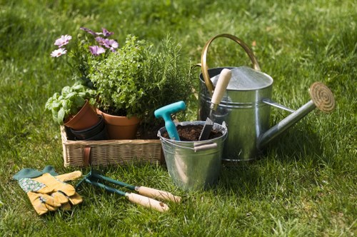 Professional-style lawn mowing result in an Upminster property